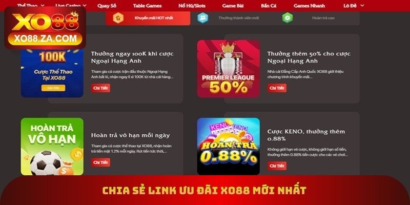 Chia sẻ link ưu đãi xo88 mới nhất